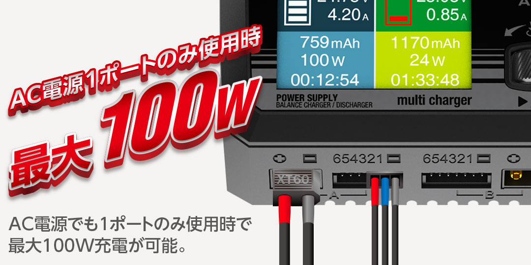 ハイテック AC/DC 充・放電器 マルチチャージャー X2 ACプラス 200 (Multi Charger X2 AC PLUS 200) 44349 HITEC